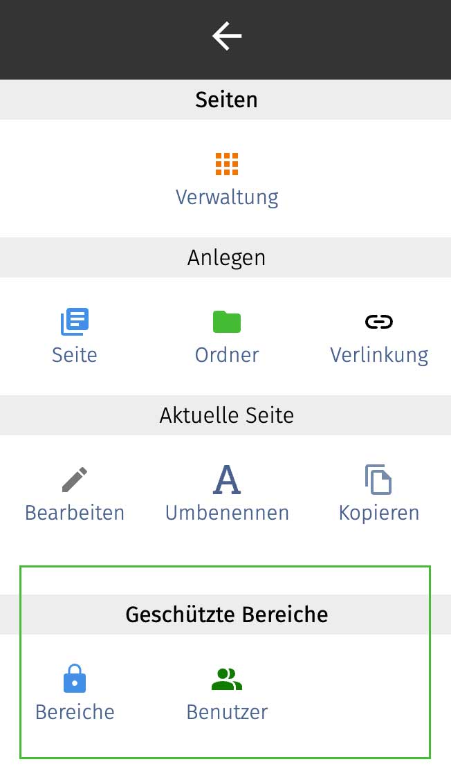 geschu_tzte Bereiche Auswahl