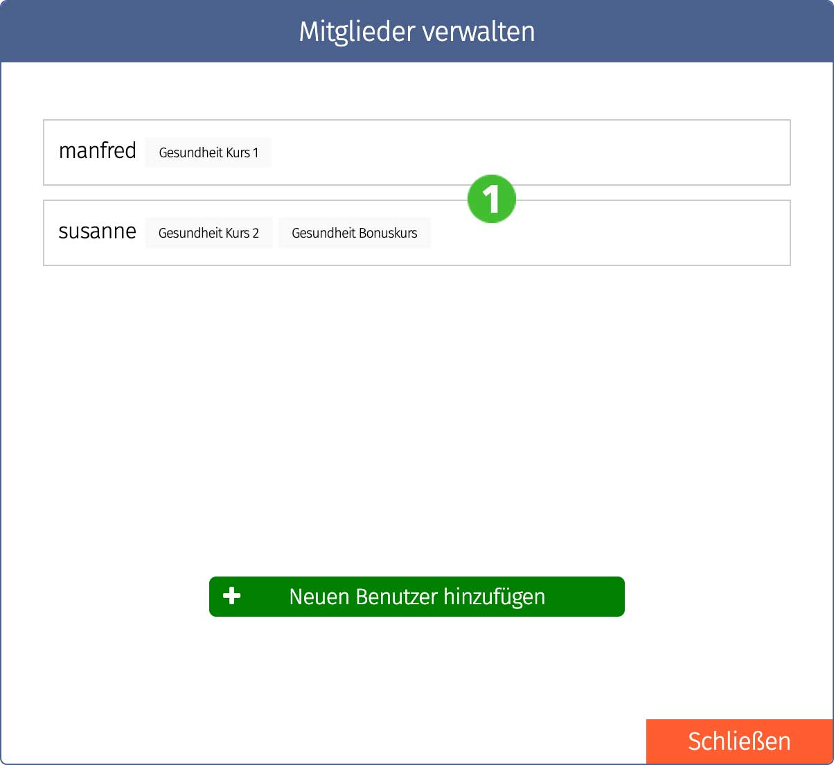 Mitglieder verwalten 2
