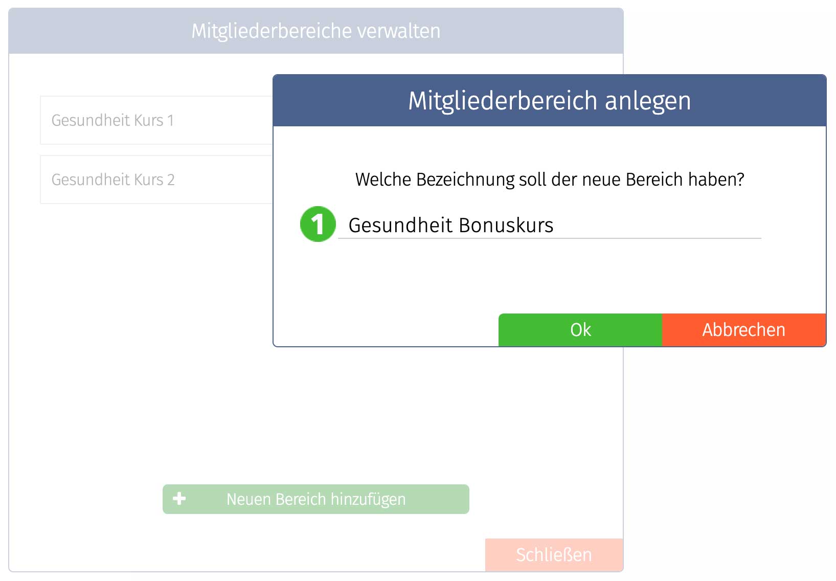 Mitgliederbereich anlegen
