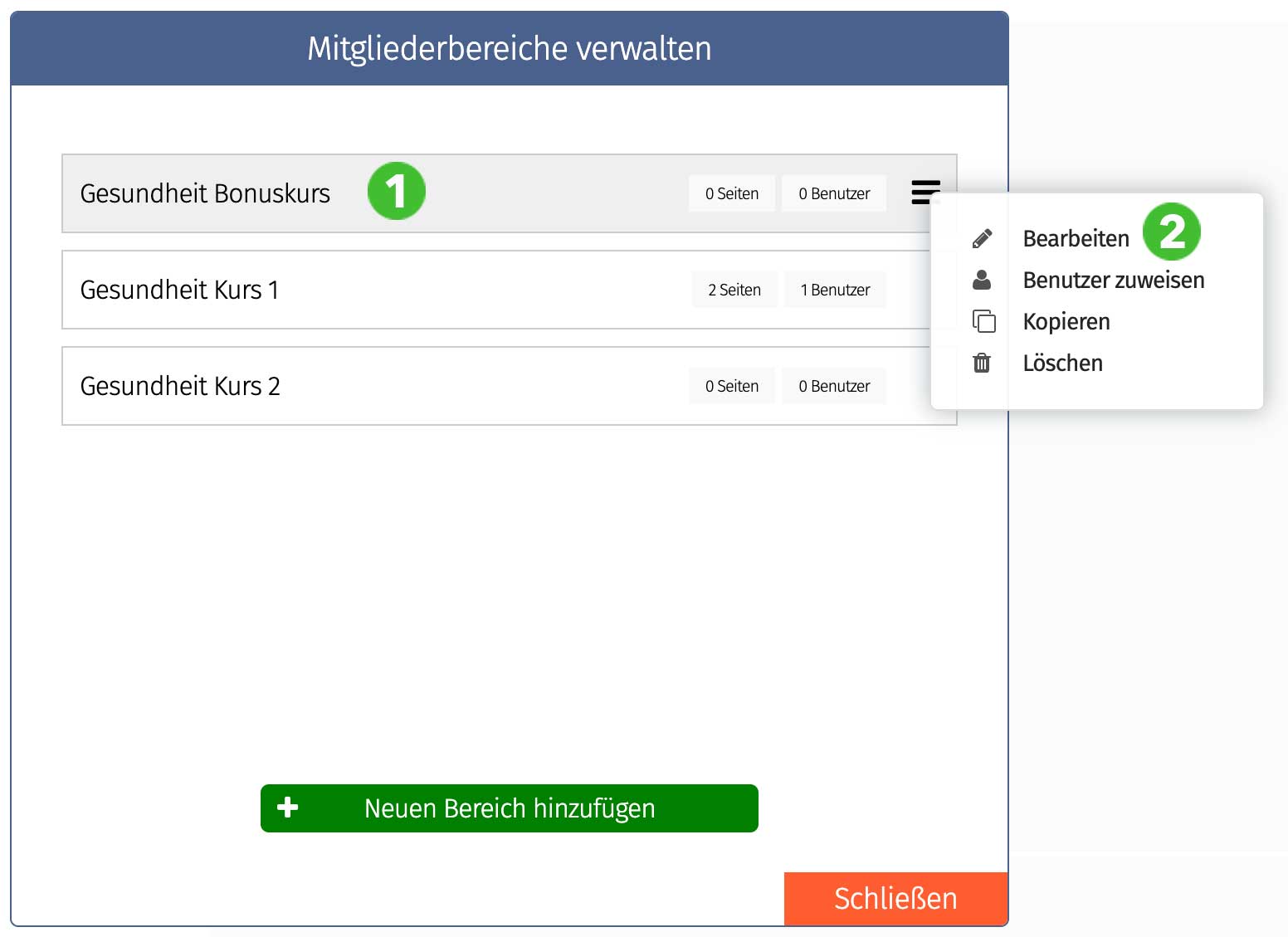Mitgliederbereich bearbeiten 1