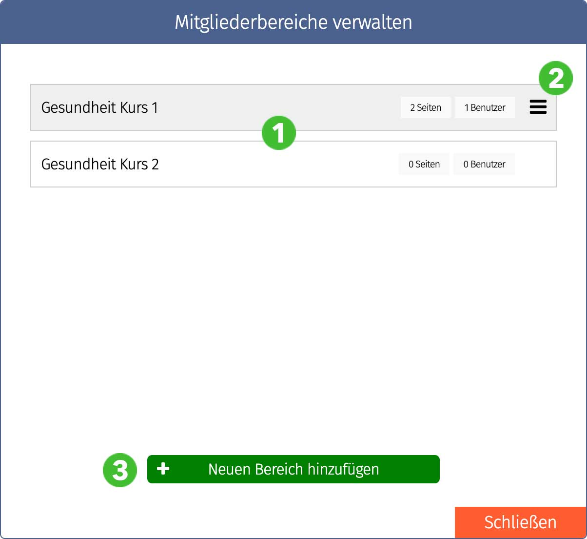 Mitgliederbereiche