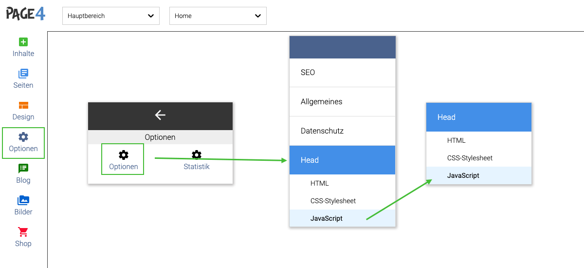 Optionen head js